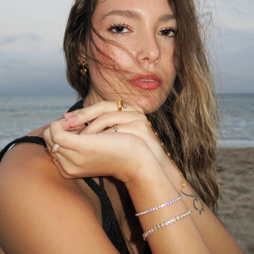 Gold Diamond Crested Ring