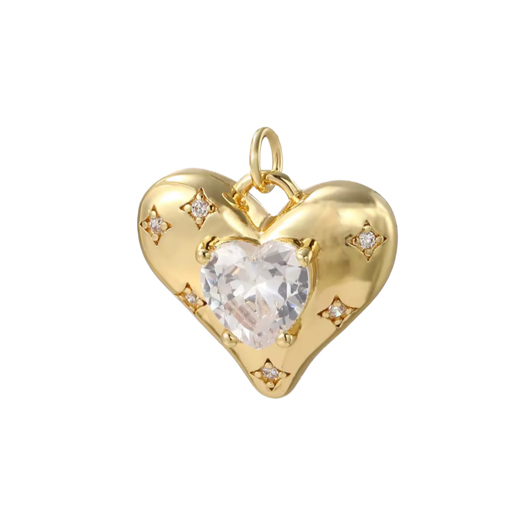 Diamond Heart Charm
