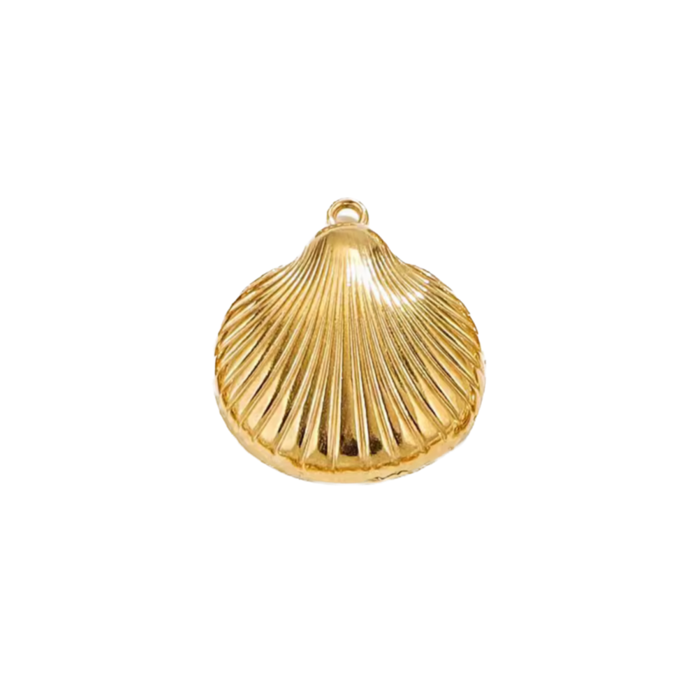 Gold Large Shell Charm