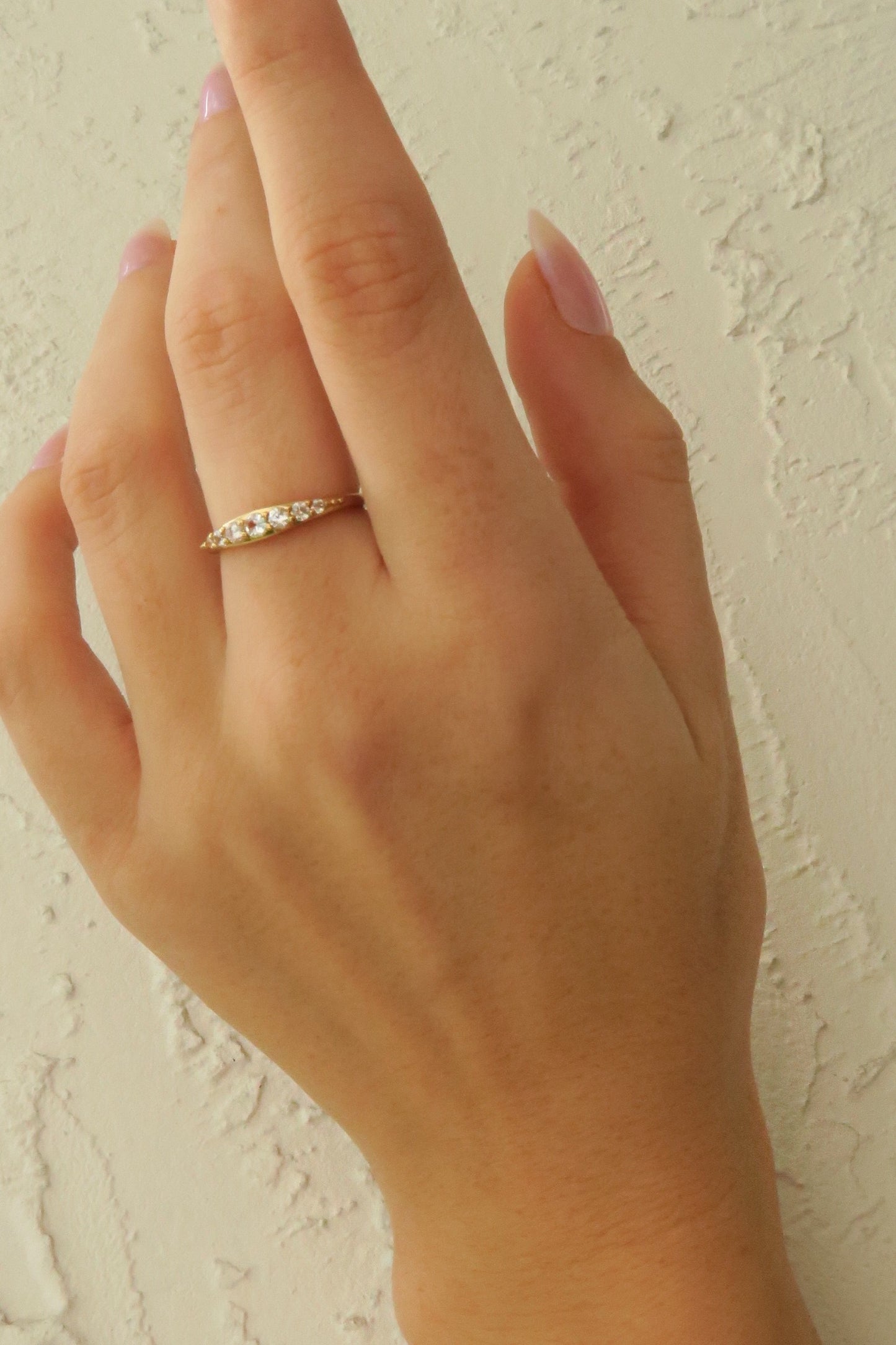 Thin Gold Diamond Ring