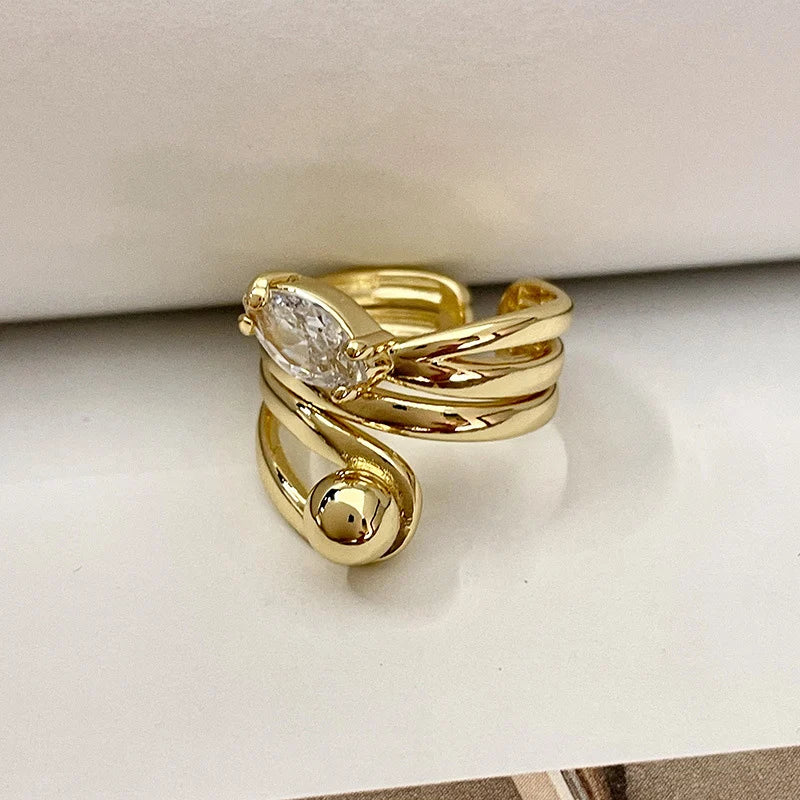 Gold Asymmetric Ring