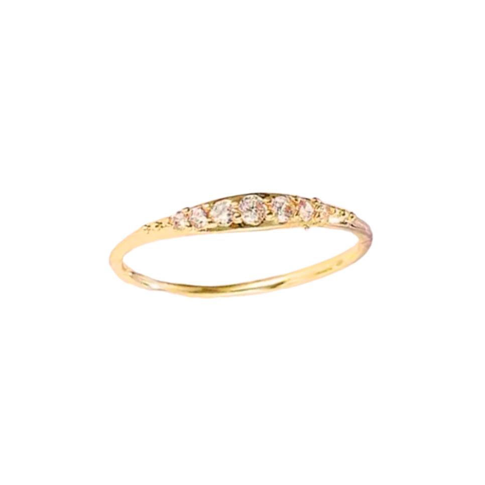 Thin Gold Diamond Ring