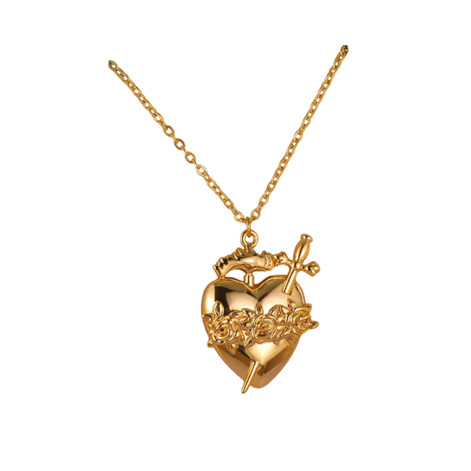 Gold Sacred Heart Necklace