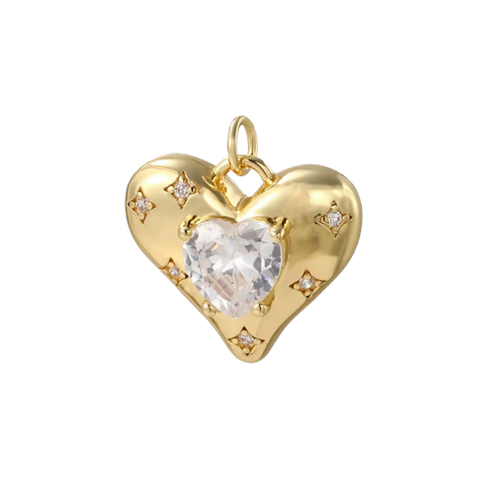 Diamond Heart Charm