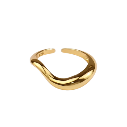 Curved Gold Pinky Ring