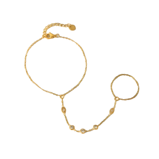 Gold Diamond Hand Chain