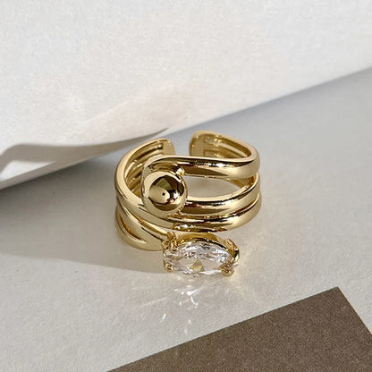 Gold Asymmetric Ring