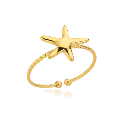 Gold Starfish Ring