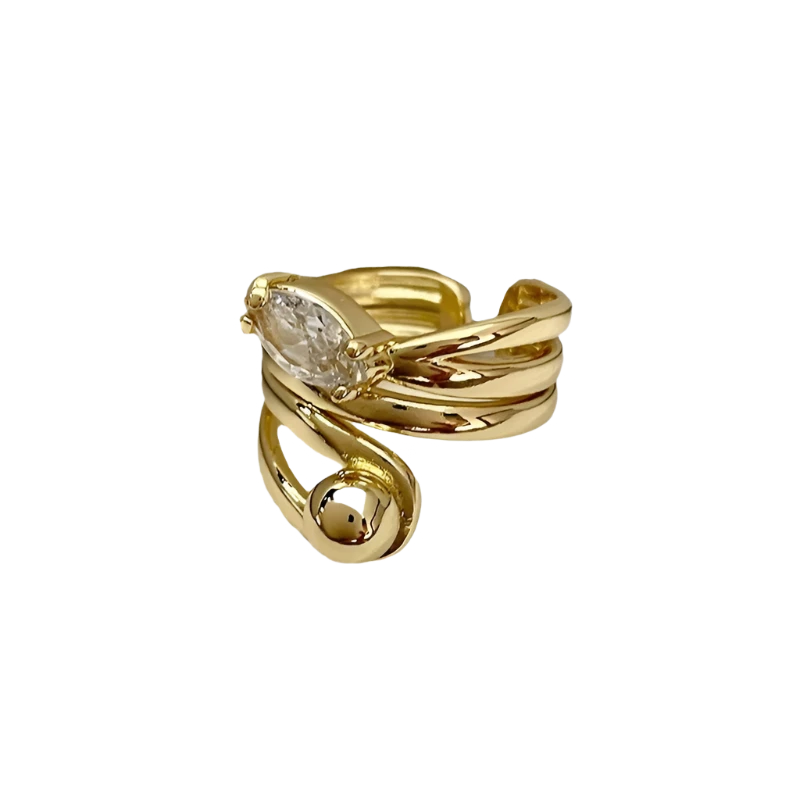 Gold Asymmetric Ring