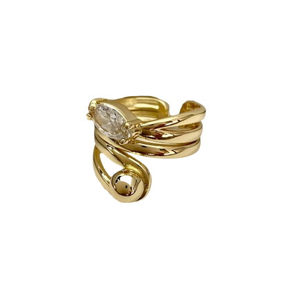 Gold Asymmetric Ring