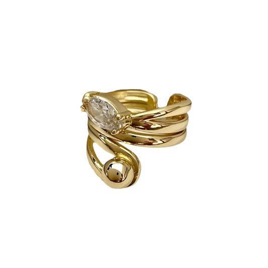 Gold Asymmetric Ring