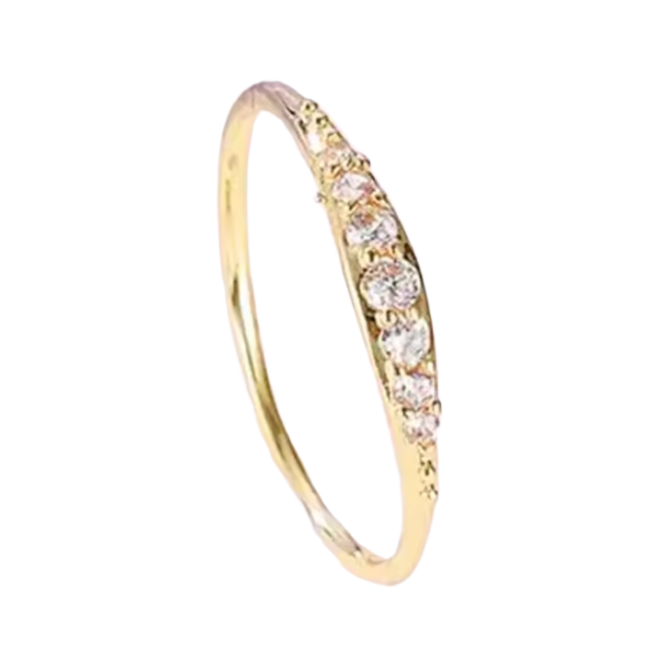 Thin Gold Diamond Ring