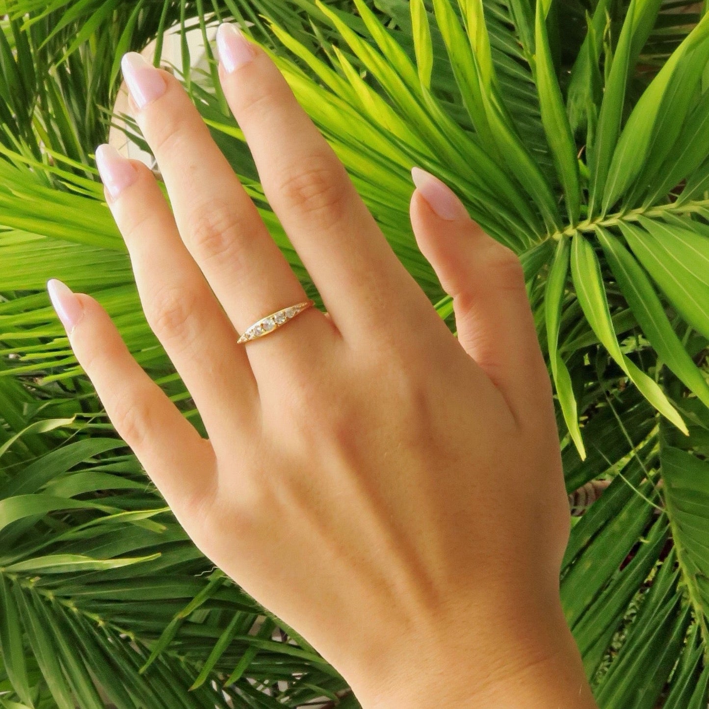 Thin Gold Diamond Ring