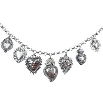Silver Sacred Heart Necklace