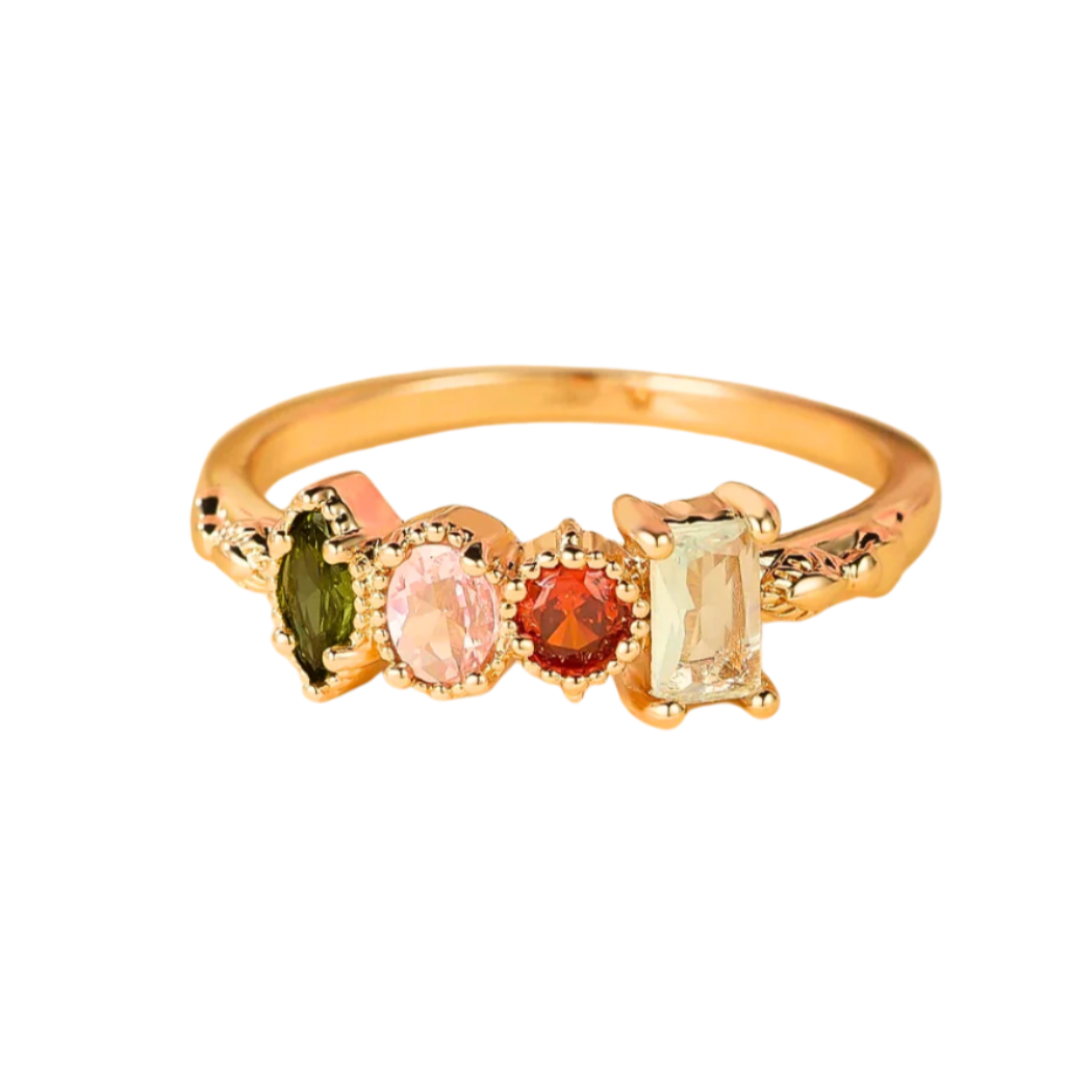 Gold Stones Ring